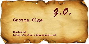 Grotte Olga névjegykártya